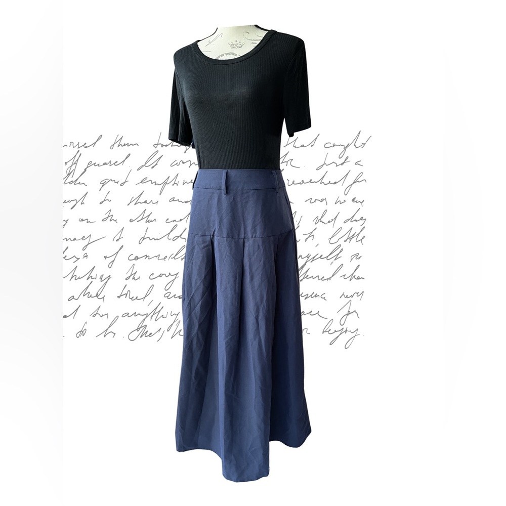 Navy A-Line Maxi Skirt - Women